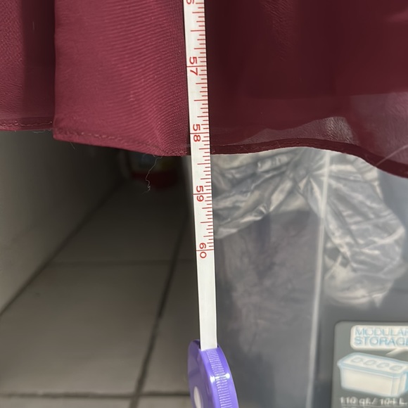 Azazie Evalleen Cabernet color size A0 - Picture 3 of 6